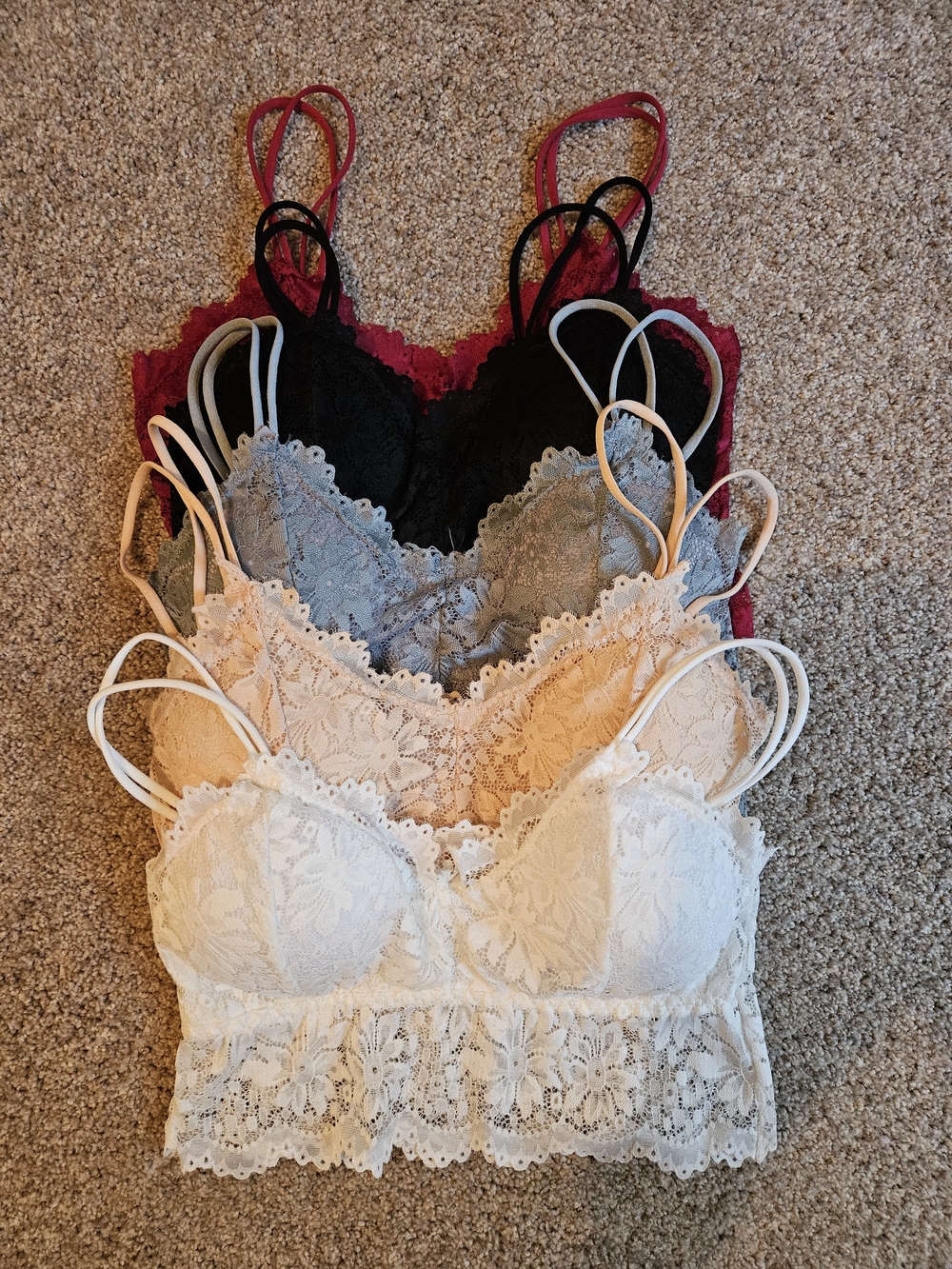 NWOTs Women's 5pc Lace Bandeau Bralette Set